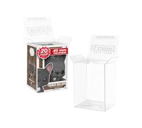 Protector Case Compatible with 4-Inch Funko Pop Vinyl Figures Clear Acrylic Display Box, 0.6mm Thickness, Heavy-Duty, with Auto-Lock Bottom and D-Lock Top (20, Pack)