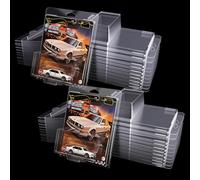 Protector case for Hot Wheels Premium-Clamshell Plastic Display Cases for 1:64 Scale Models, Crystal Clear UV-Resistant, Dust-Proof & Scratch-Resistant Plastic Storage Case with Secure Seal (40-Pack)