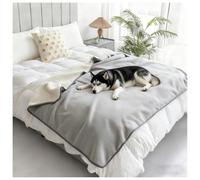 Protector Cover for Small Medium Large Dogs Cats Waterproof Dog Blankets for Extra Large Dogs, Soft Liquid Pee Proof Pet Blanket for Dog Puppy Cat, Sherpa Fleece Puppy Blanket,Light Gray,20 * 27in