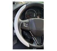 Protector DIY Car Steering Wheel Covers Micro Fiber Leather Auto Interior Decorative Accessories Glossy Carbon Fiber Looking Car Steering Wheel Cover(White)
