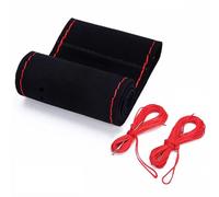 Protector Flocking Leather Car Steering Wheel Cover Stitch Universal 38cm Protector Suede Anti Slip DIY Decor Car Steering Wheel Cover(CA248-BR)