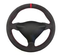 Protector For 911 986 996 For Carrera For Boxster S 1998-2004 Car Steering Wheel Cover DIY Non-slip Black Suede Leather Car Steering Wheel Cover(Gray Thread)