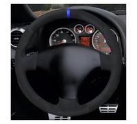 Protector For A2 8Z A3 8L For Sportback A4 B6 For Avant A6 C5 A8 D2 TT 8N S3 S4 RS 4 RS Car Steering Wheel Cover Hand-stitched Black Suede Car Steering Wheel Cover(White Thread)