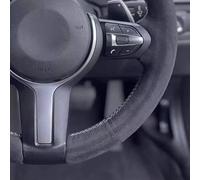 Protector For BMW Sport F30 F31 F34 F10 F11 F07 X1 X2 X3 F25 F32 F33 F36 F48 F39 Black Suede Steering Wheel Cover Car Accessories Car Steering Wheel Cover(Red Thread)