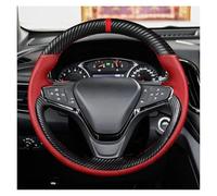 Protector For Chevrolet For MALIBU XL For Equinox For Monza For Trax For Cavalier Car Steering Wheel Cover Hand-Stitched Anti-slip Black Leather Car Steering Wheel Cover(I)
