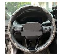Protector For Deco 2024 Carbon Fiber Silicone Car Steering Wheel Cover Anti-skid Booster Cover Auto Accessories 38cm 2/3PCS Car Steering Wheel Cover(B 3PCS Grey)