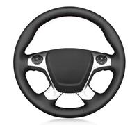 Protector For For Transit For Connect For Tourneo For Custom For Grand For Connect 2014-2020 Cover Soft Black Artificial Leather Car Steering Wheel Cover(Yellow Thread)
