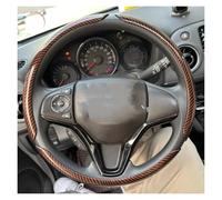 Protector For VW Car Round Steering Wheel Cover For Diameter 38cm Round Steering Wheel Auto Kit Accessories Car Steering Wheel Cover(A Brown)