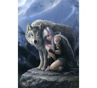 Protector greetings card from original Anne Stokes painting