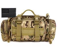 Protector Plus Tactical Fanny Pack Military Assault Waist Bag Hip Belt MOLLE Sling Army Lumbar Gear Pouch EDC Camera Handlebar Range Bags (Patch Included), CP
