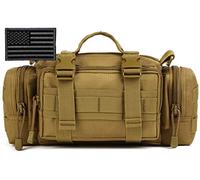 Protector Plus Tactical Fanny Pack Military Assault Waist Bag Hip Belt MOLLE Sling Army Lumbar Gear Pouch EDC Camera Handlebar Range Bags (Patch Included), Brown