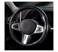 Protector Steering 36-38cm Universal Non-slip D-shaped Round Breathable Car Steering Wheel Cover Protector Suitable Auto Accessories Car Steering Wheel Cover(Round Black)