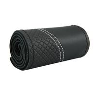 Protector Steering Wheel Cover Breathable Braid Car Steering Cover Anti Slip Steer Wheel Protector Interior Accessories 37-38cm Car Steering Wheel Cover(Black and white)