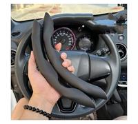 Protector Universal 38CM Car Steering Wheel Cover Non-Slip Auto Interior Steer Protector Decoration Kit Accessories Car Steering Wheel Cover(E Black)
