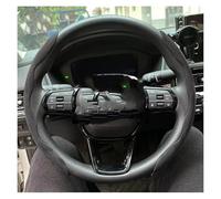 Protector Universal 38cm Carbon Fiber Car Steering Wheel Cover Non-slip Card Cover Auto Steering Wheel Handle Booster Protective Cover Car Steering Wheel Cover(D Black)