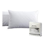 Protectors 2 Pack Quilted 2" Inch Diamond Zippered Enclosure Anti Dust Mite Bed Bug Feather Mildew Proof Breathable Ultra Soft & Comfortable Bed Pillow Covers Set White Cases Encasement 75 x 50 cm