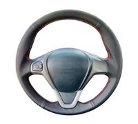 protectorset Braid Car Steering Wheel Cover Wrap Anti-Slip Black Artificial Leather For For EcoSport For Fiesta 2008-2017 steering wheel cover(Black)