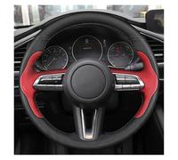 protectorset Car Steering Wheel Cover For Mazda 3 For Axela 2019 2020 2021 CX-30 MX-30 Auto steering wheel cover(Red,Style 2)