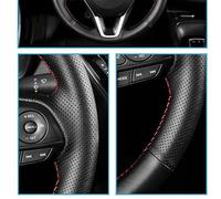 protectorset Car Steering Wheel Cover Leather For BMW E46 2000 2001 2002 2003 2004 2005 325i X5 E53 steering wheel cover(WHITE)
