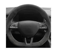 protectorset Steering Wheel Cover For Skoda For Citigo For Roomster For Fabia For Octavia For Superb For Karoq For Rapid steering wheel cover(Black,Suede)