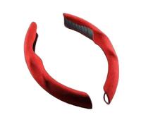 protectorset Suede Steering Wheel Cover For KIA For Carnival For Forte Niro K3 K4 K5 For Seltos For Sorento For Sportage Non Slip steering wheel cover(Red-Brown-Panel)