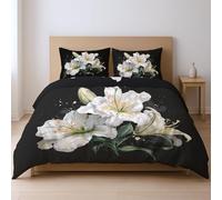 protects against any shrinkage after washing High tensile strength less likely to rip or tear Duvet Cover Sets, White Flowers Bouquet super King Suitable for bedroom