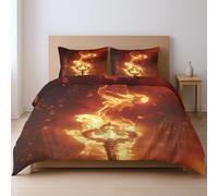 protects against any shrinkage after washing High tensile strength less likely to rip or tear Duvet Cover Sets, Red Scepter Flame single Suitable for bedroom