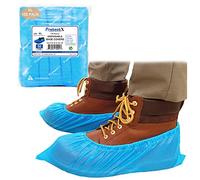 ProtectX Disposable Shoe & Boot Covers, XL Extra Large, 100-pack (50 Pairs), Waterproof, Slip Resistant, Durable CPE Plastic, Fits up to Men’s 14 US Size and All Women’s US Size Shoes