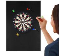 Protège-Mur pour de Fléchettes - Mat de Protection Noir Robuste Amovible | Accessoire de Fléchettes Usage Intensif | Pour Pièces de Jeu Garage Salle de dultes