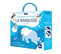 Protégeons les animaux. La banquise: Coffret avec 1 livre à rabats et 28 cartes mémo
