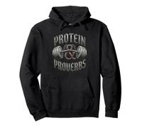 Protein And Proverbs Christian Gym Bodybuilding Workout Pullover Hoodie