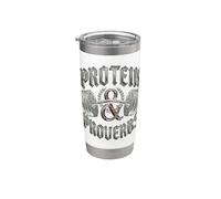 Protein and Proverbs Christian Gym Bodybuilding Workout Stainless Steel Insulated Tumbler