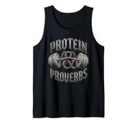 Protein and Proverbs Christian Gym Bodybuilding Workout Tank Top