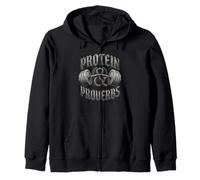 Protein And Proverbs Christian Gym Bodybuilding Workout Zip Hoodie