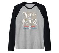 Protein and Proverbs Protein for Power Proverbs for Wisdom Raglan Baseball Tee
