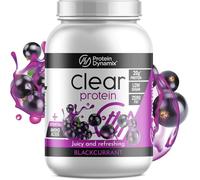 Protein Dynamix Clear Protein Powder • 20g Protein Per Serving • Juicy + Refreshing Blackcurrant Flavour • Zero Fat • Low Sugar • Contains Essential Amino Acids + Collagen Peptides