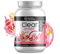 Protein Dynamix Clear Protein Powder • 20g Protein Per Serving • Juicy + Refreshing Raspberry Lemonade Flavour • Zero Fat • Low Sugar • Contains Essential Amino Acids + Collagen Peptides