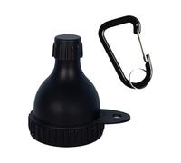 Protein Funnel, Powder Supplement Funnel, Mini Drink Mixer, Leakproof Cap, Carabiner Clip, Ideal for Travel Gym Convenience, 2.6x1.97 Inches, Black Color, 1 Piece