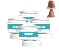 Protein Hair Straightening Cream With Collagen, Protein Correcting Hair Straightening Cream For Curly Hair For Smooths Frizz, Hydrating Anti-Frizz Moisturizer For Dry And Curly Hair (4 PCS)