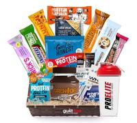 Protein Hamper Gift Basket Healthy Snacks Gifts for Women and Men Low Calorie Snacks, Protein Bars, Cookies, Spread, Flapjack, Crisps Gym Gift Treat Box High Protein Selection Box by GuiltFree