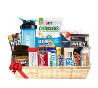 Protein Hamper Gift Basket Healthy Snacks Gifts for Women and Men Low Calorie Snacks, Protein Bars, Cookies, Spread, Flapjack, Crisps Gym Gift Treat Box High Protein Selection Box by GuiltFree