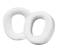 Protein Leather Earpads for Logitech G735 Wireless Headphones Replacement Foam Cushions White 10.5x9cm(C)