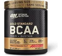 Optimum Nutrition Gold Standard BCAA Train + Sustain, Amino Acids Pre Workout Powder, Sports Drink with Vitamin C, Zinc, Magnesium and Electrolytes, Peach & Passionfruit Flavour, 28 Servings, 266 g