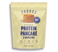 Protein Pancake Mix & Protein Waffle Mix by Phoros Nutrition, 30g of Protein, Low Carb, High Protein, Keto-Friendly, Whey Protein, Whole Grain Oats, Whole Wheat Pancakes, Just Add Water (Buttermilk)