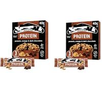 Protein Peanuts Orange Dark Chocolate Fruit & Nut Cereal Bars 3x40g (2 Pack) | IDEAONIC