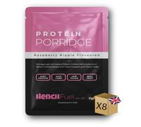 Protein Porridge by Hench Fuel, High Protein, Low Sugar Breakfast, Raspberry Ripple, Overnight Oats, Instant Breakfast, Fibre Rich, Real Fruit, Porridge Pots, Protein Porridge Pots, Meal Replacement