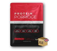 Protein Porridge by Hench Fuel, High Protein, Low Sugar Breakfast, Strawberry Flavour, Overnight Oats, Instant Breakfast, Fibre Rich, Real Fruit, Porridge Pots, Protein Porridge Pots, Meal Replacement