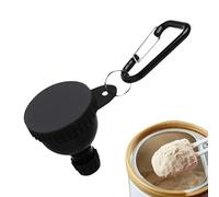 Protein Powder Funnel, Travel Supplement Container, 2.6x1.97 inches Moistureproof Portable Dispenser with Carabiner Clip, for Gym, Camping, Car, Airplane, Beach, Seniors, Adults and Work