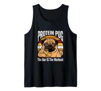 Protein Pug The Bar is The Workout Gym Pug Humor Tank Top