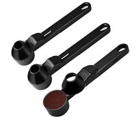 Protein Scoop, Scoop Funnel for Protein Powder and Coffee, 3-Piece Set with Sliding Design, Ideal for Kitchen and Supplement Use, Compact Size 19 X 4.8 Cm, Black Colour